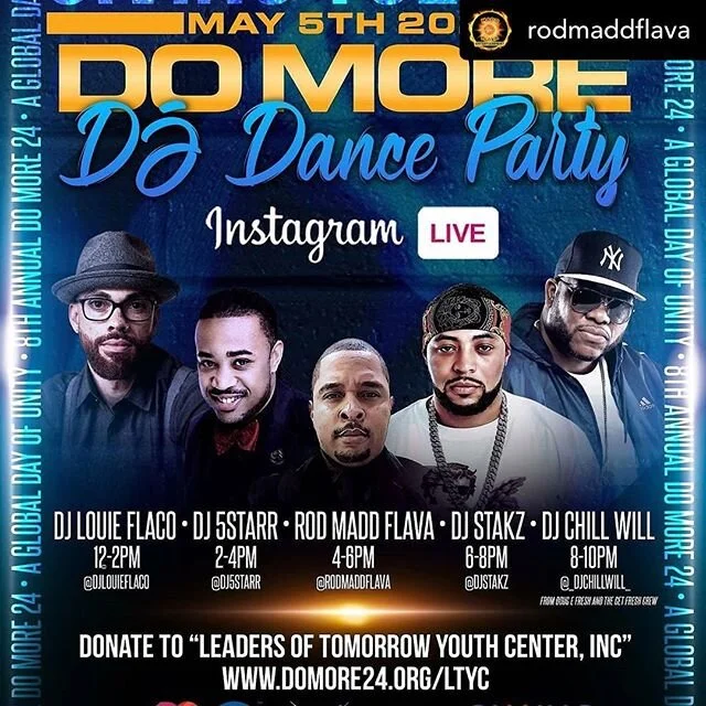 I&rsquo;m in here dancing! Posted @withregram &bull; @rodmaddflava Today on IG! 
Let's Goooooooooo!
We're going LIVE today to party with a purpose! Tune into our &quot;DO More DJ Dance Parties&quot; on Instagram Live starting at 12PM! See the flyer b