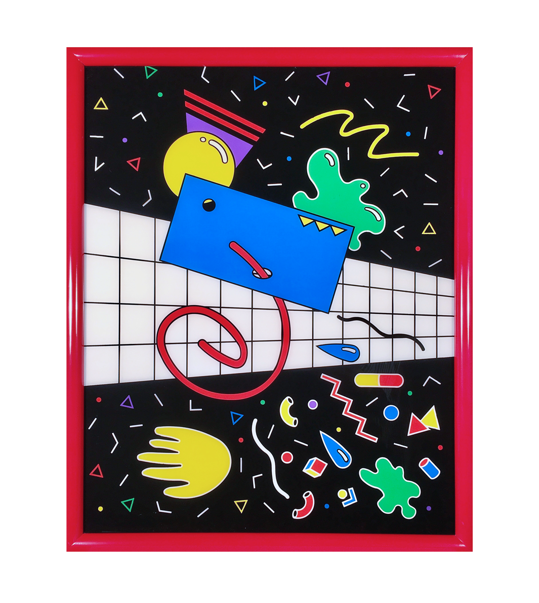 Toxic Talker, Reverse acrylic paint on plexiglass, 2016.png