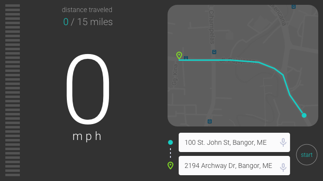 Smart phone interface for a bike speedometer.