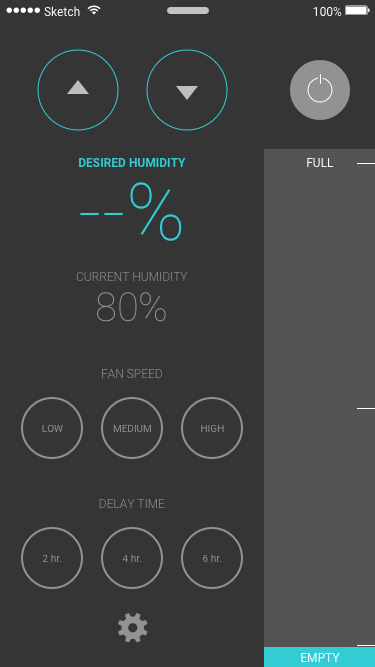 Smart phone interface for a dehumidifier (part 1).