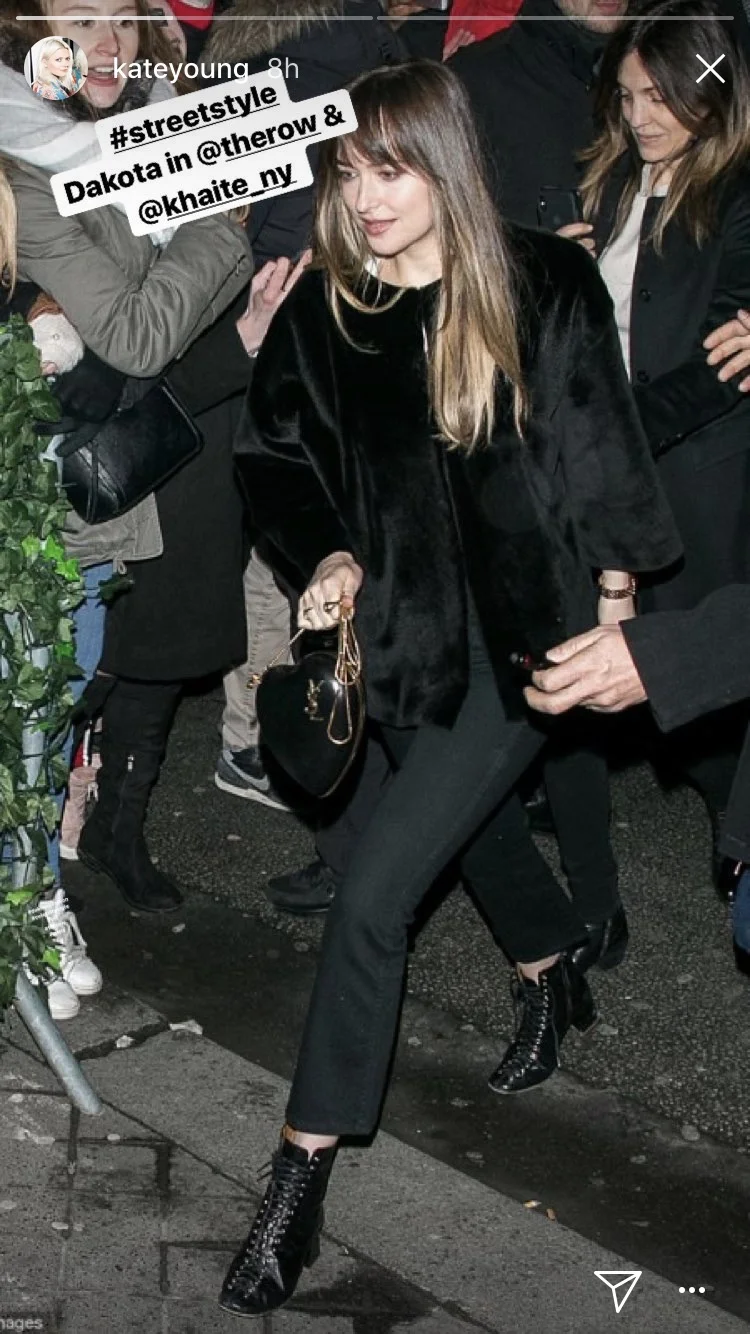 Dakota Johnson in Khaite Jeans