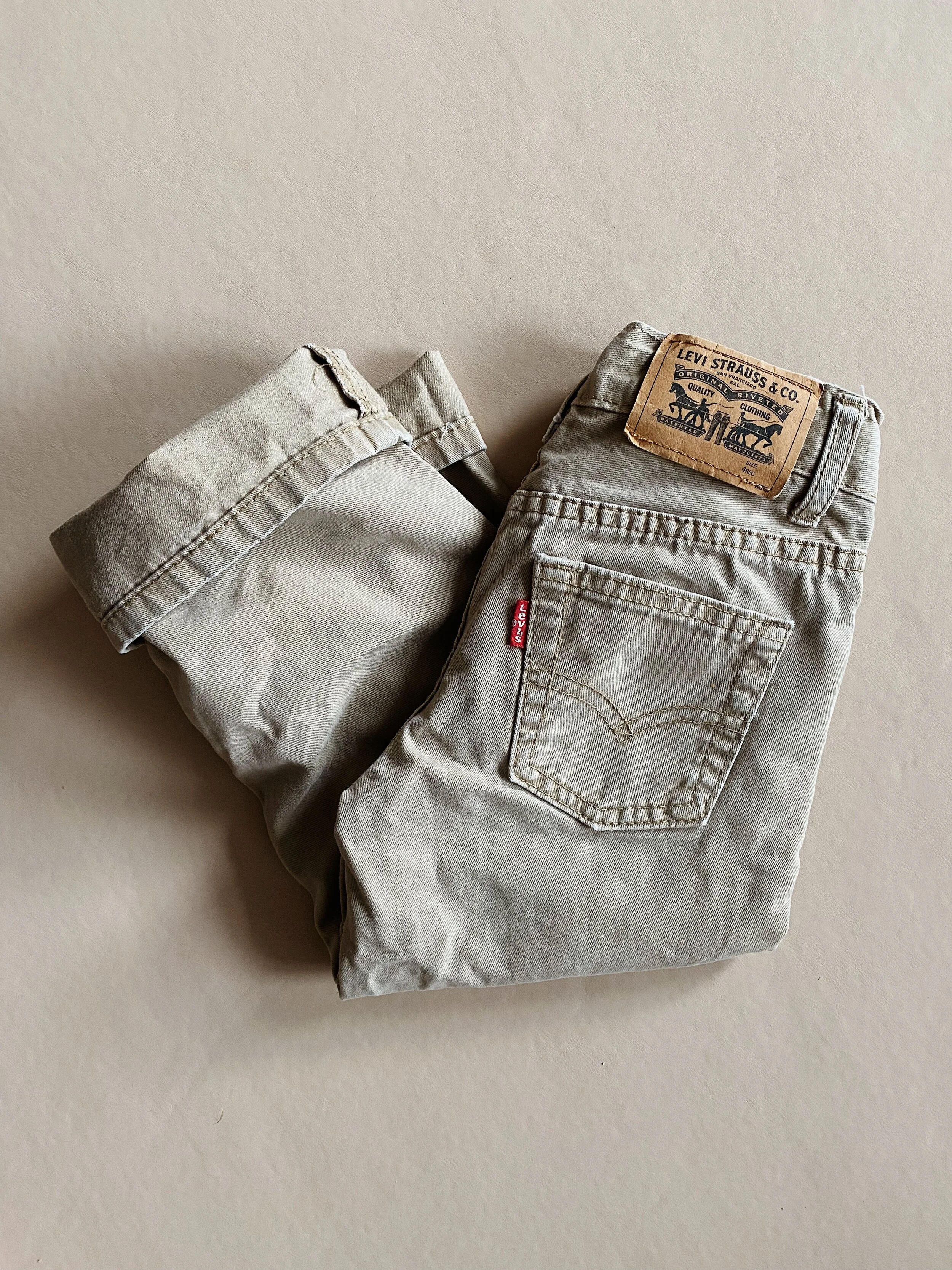 Levi's Beige Straight Jeans, 4 years 