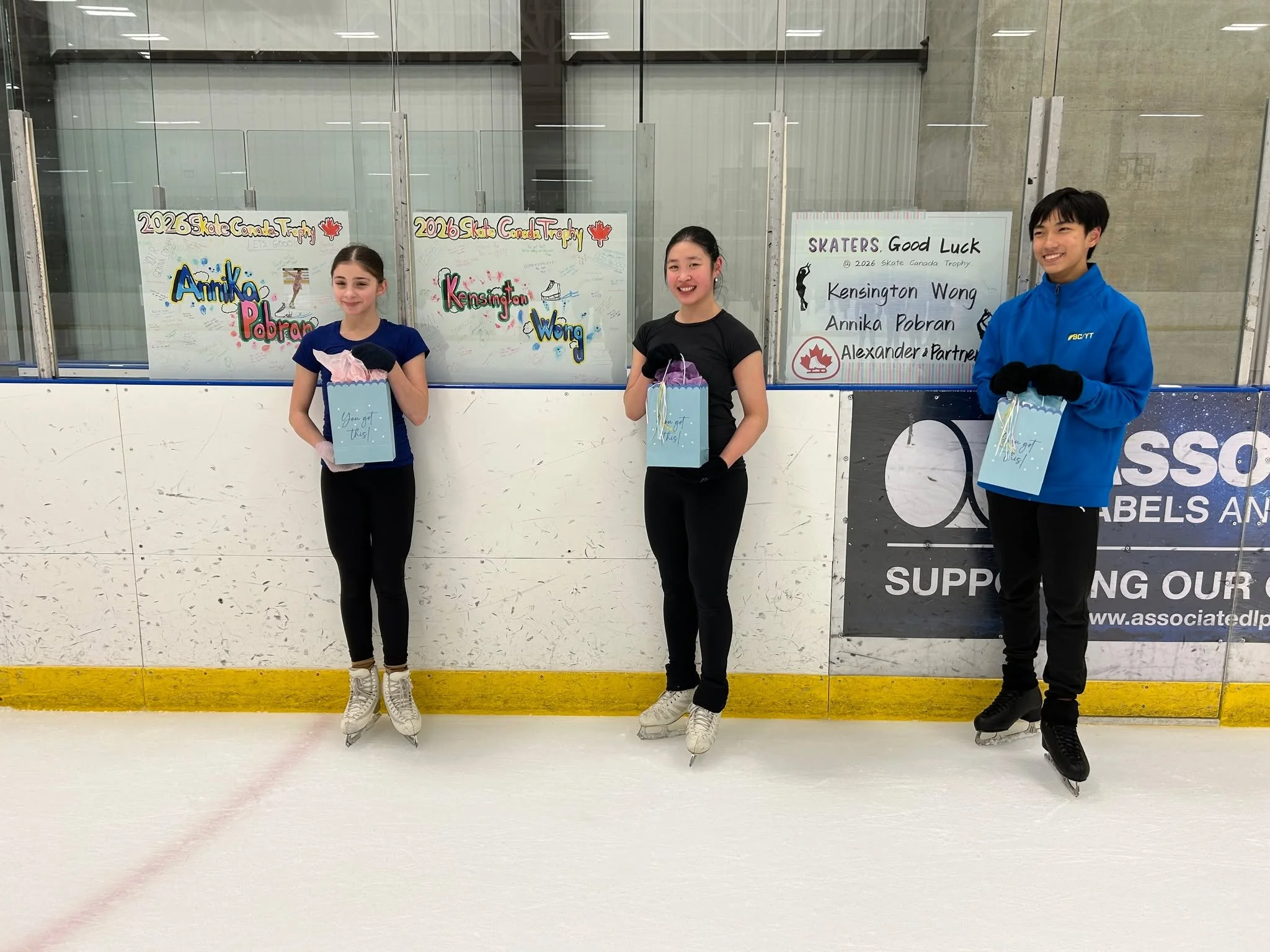 🎉 2026 Skate Canada Trophy Send-Off 🎉

Congratulations to Annika Pobran, Kensington Wong, and Alexander Lu on qualifying for the 2026 Skate Canada Trophy. This is an incredible achievement, and we are so proud of your hard work, dedication, and per