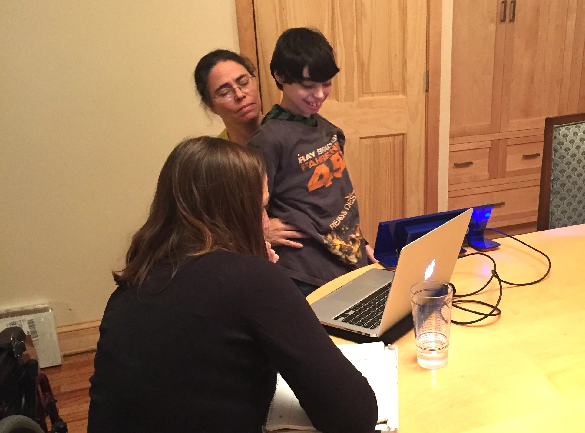   To understand both Abey’s needs and strengths, interviews were conducted with Abey and his mom,&nbsp;Michelle.&nbsp;Talking to Abey and his family was crucial throughout the whole project. Their input gave insight and context to our literary resear