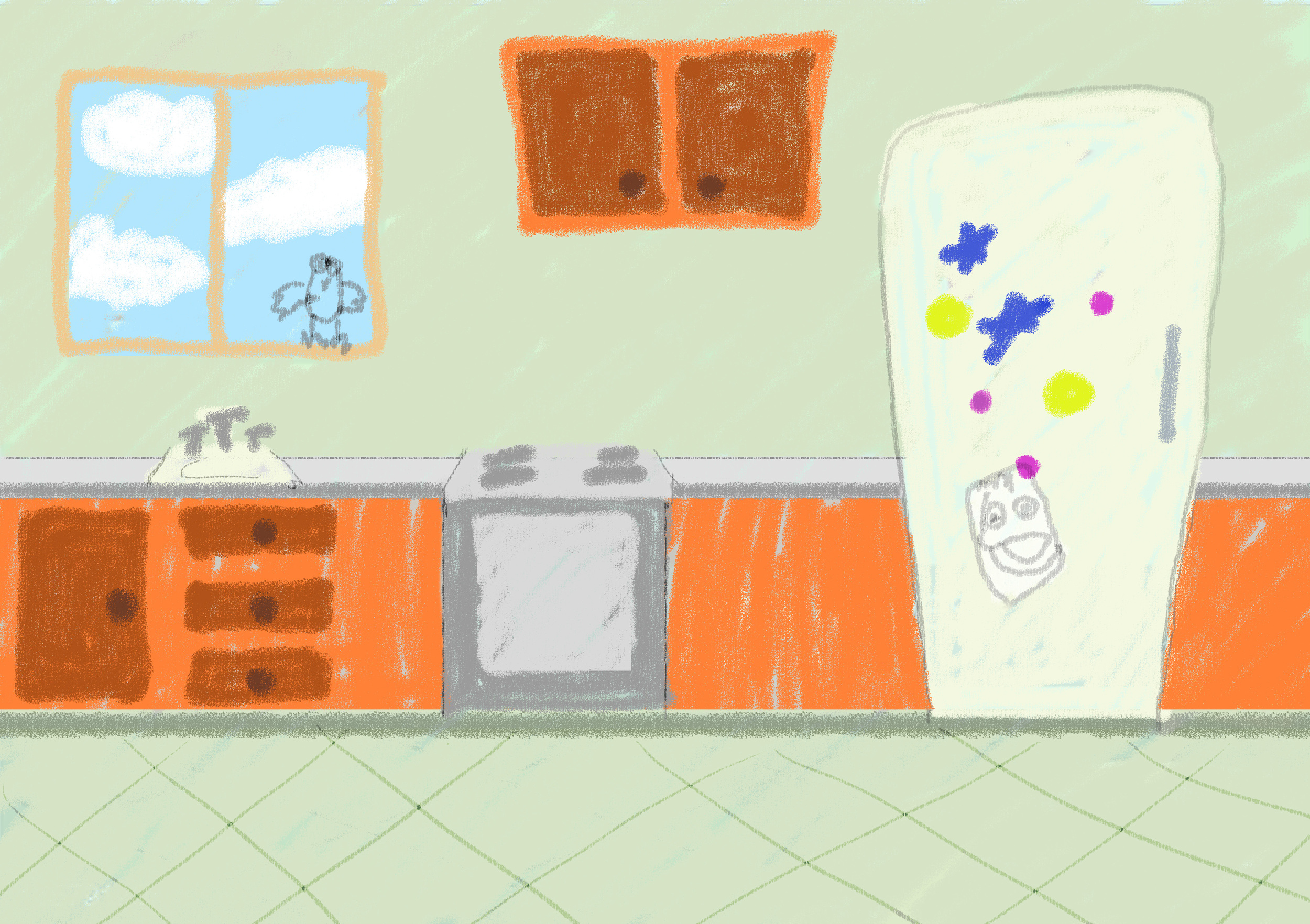  The design for the green screen 