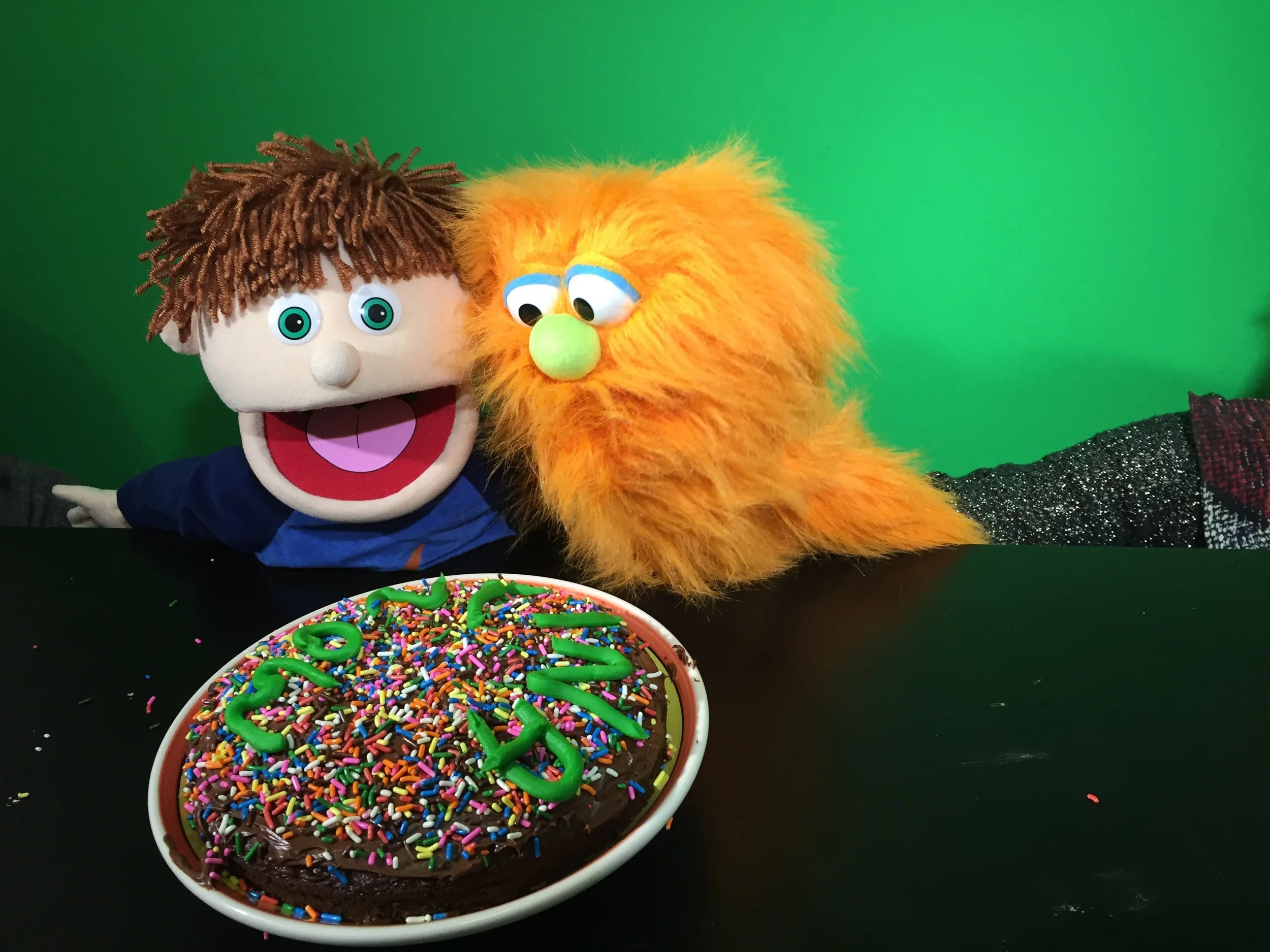 Filming with the green screen 