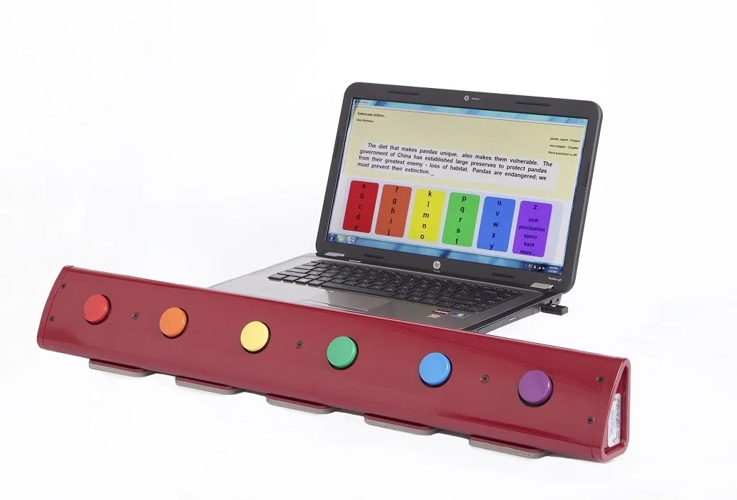 Currently, Abey uses  Tell Us Abey , a 6 switch array and program designed and written by his parents, Michelle and Josh.&nbsp;The initial meeting with Michelle, Abey’s mom, and Abey established two needs which guided our research and development pr