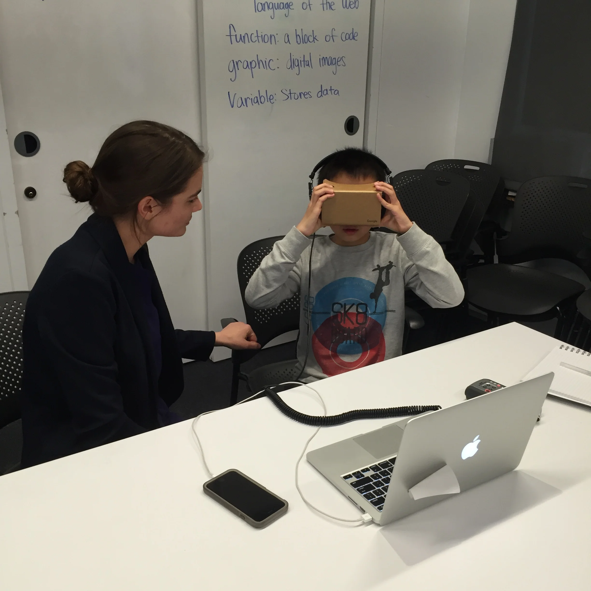  I completed multiple rounds of user testing with students with ASD ages 9-15. All students were able to tolerate wearing the Google Cardboard, including students with sensory processing challenges. They were highly engaged and able to successfully f