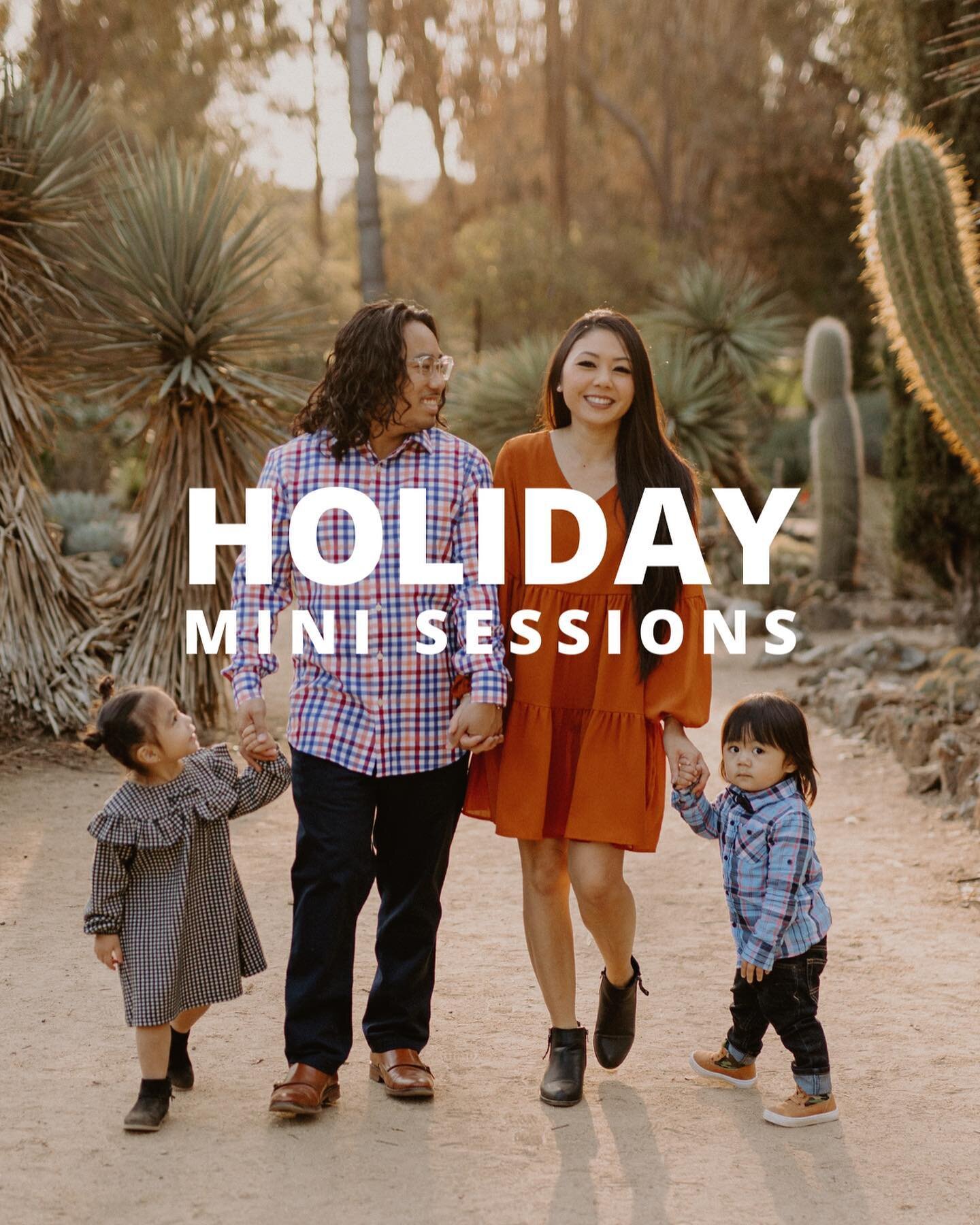 CELEBRATE THE HOLIDAYS WITH US 📸 🎄⁣
⁣
We&rsquo;re EXCITED to announce that we&rsquo;re doing holiday mini sessions this year! Round up your loved ones, dress up, and let&rsquo;s get you the perfect photos for your holiday cards.⁣
⁣
While most of ou