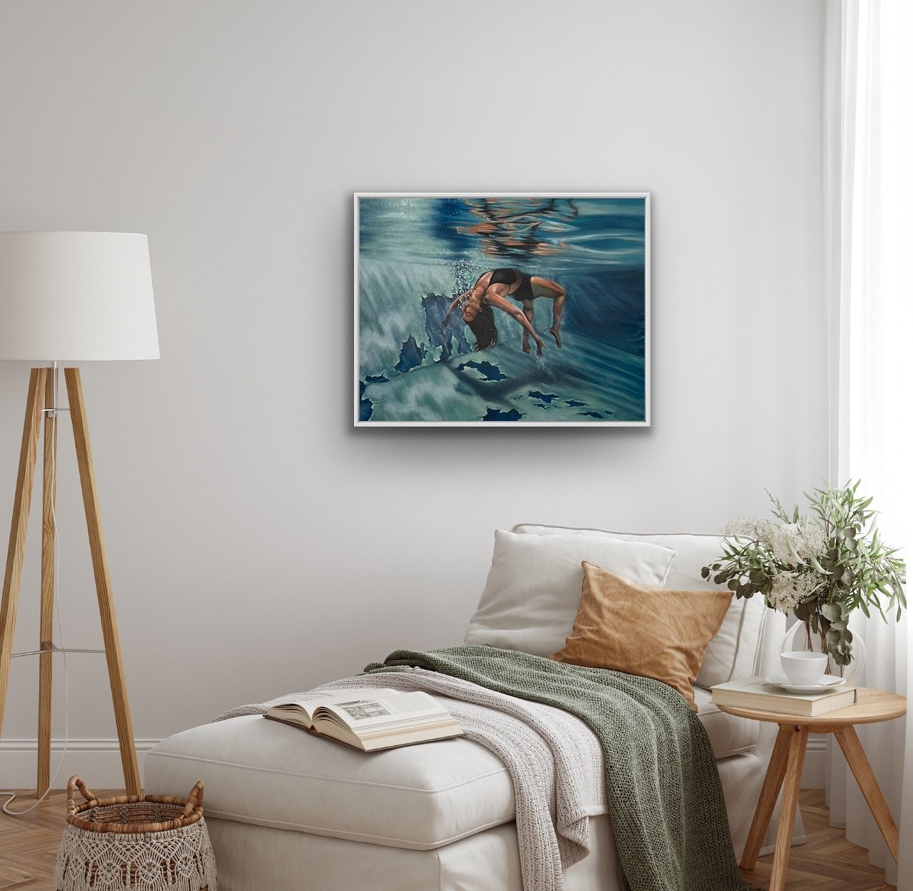 It always changes a work seeing it hanging in a room. 

&ldquo;Suspended balance&rdquo; oil on aluminum 20&rdquo;x30&rdquo;
Available DM if interested 

.

.
#art #artist #artinrooms #artinsitu #livewithart #artcollector #underwater