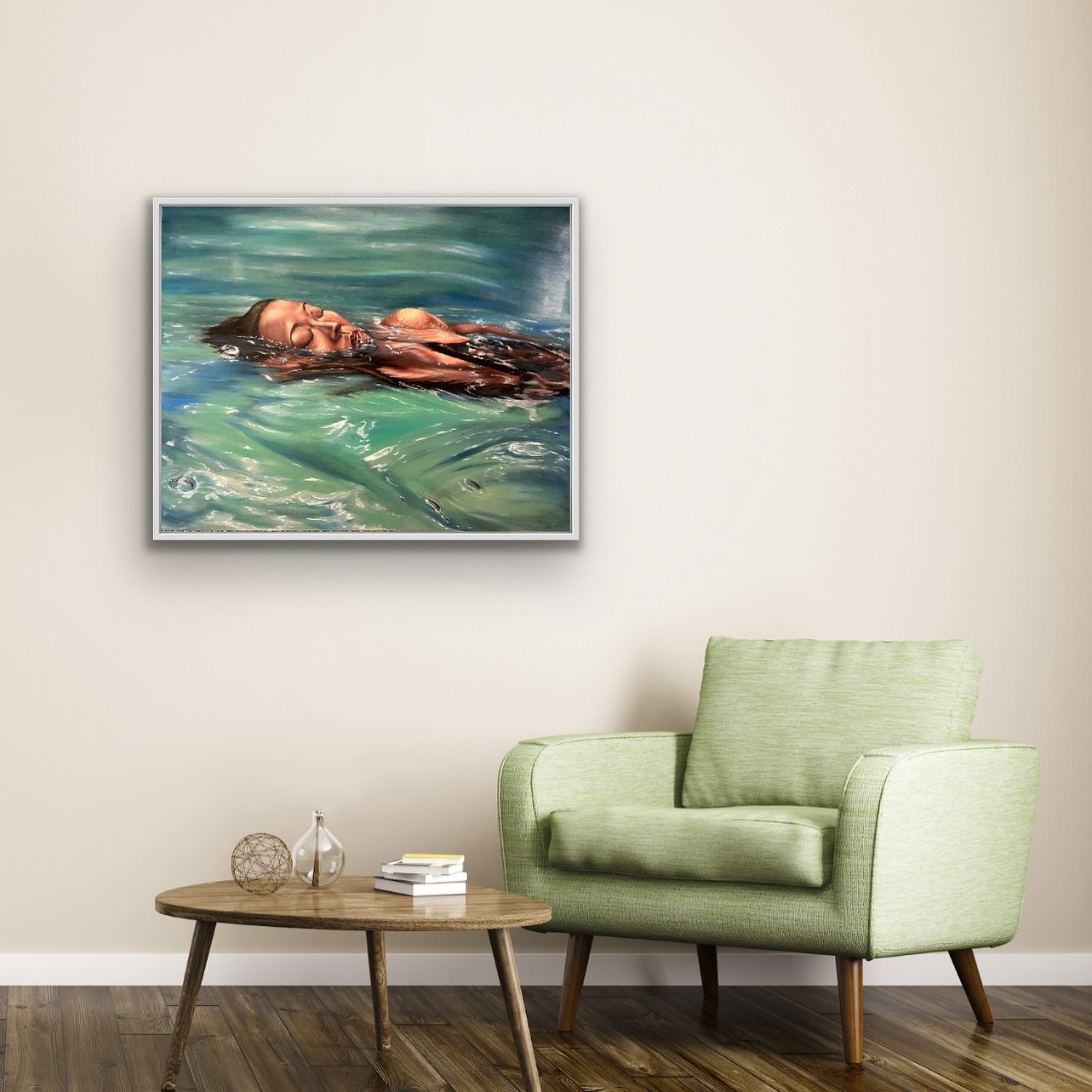 &ldquo;Adrift&rdquo; is such a calming painting. I love the feel of the gliding through the water at the details of the drips in the skin. 

Available DM for inquiries 

.
.
.
#water #swimming #oilpainting #figurativeart #artcollector #artinsitu #liv