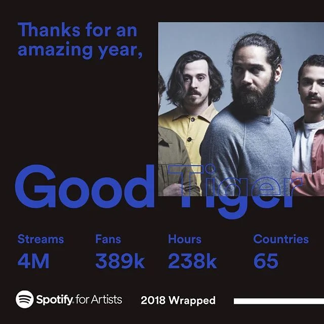 Thank you to everybody that gave us a listen in 2018! We&rsquo;re excited for the future of Good Tiger.