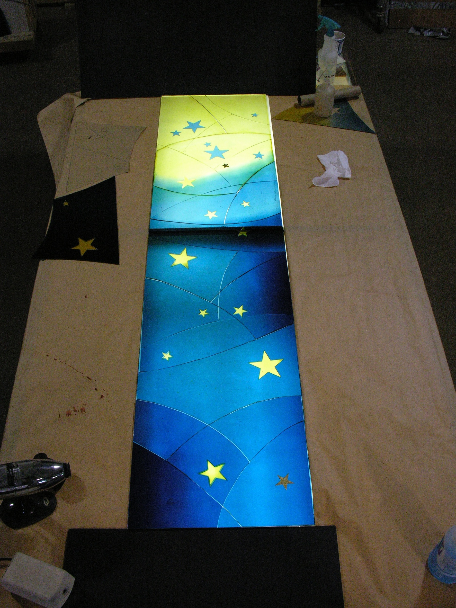 This is a Sample Panel that was made and presented to Kiki Smith and Deborah Gans for their approval. 