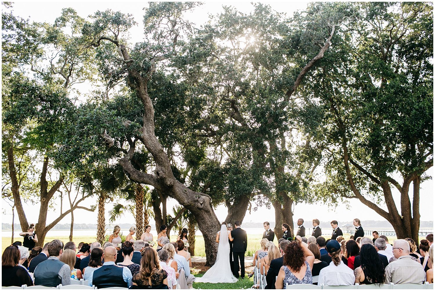 Lowndes grove ceremony on water