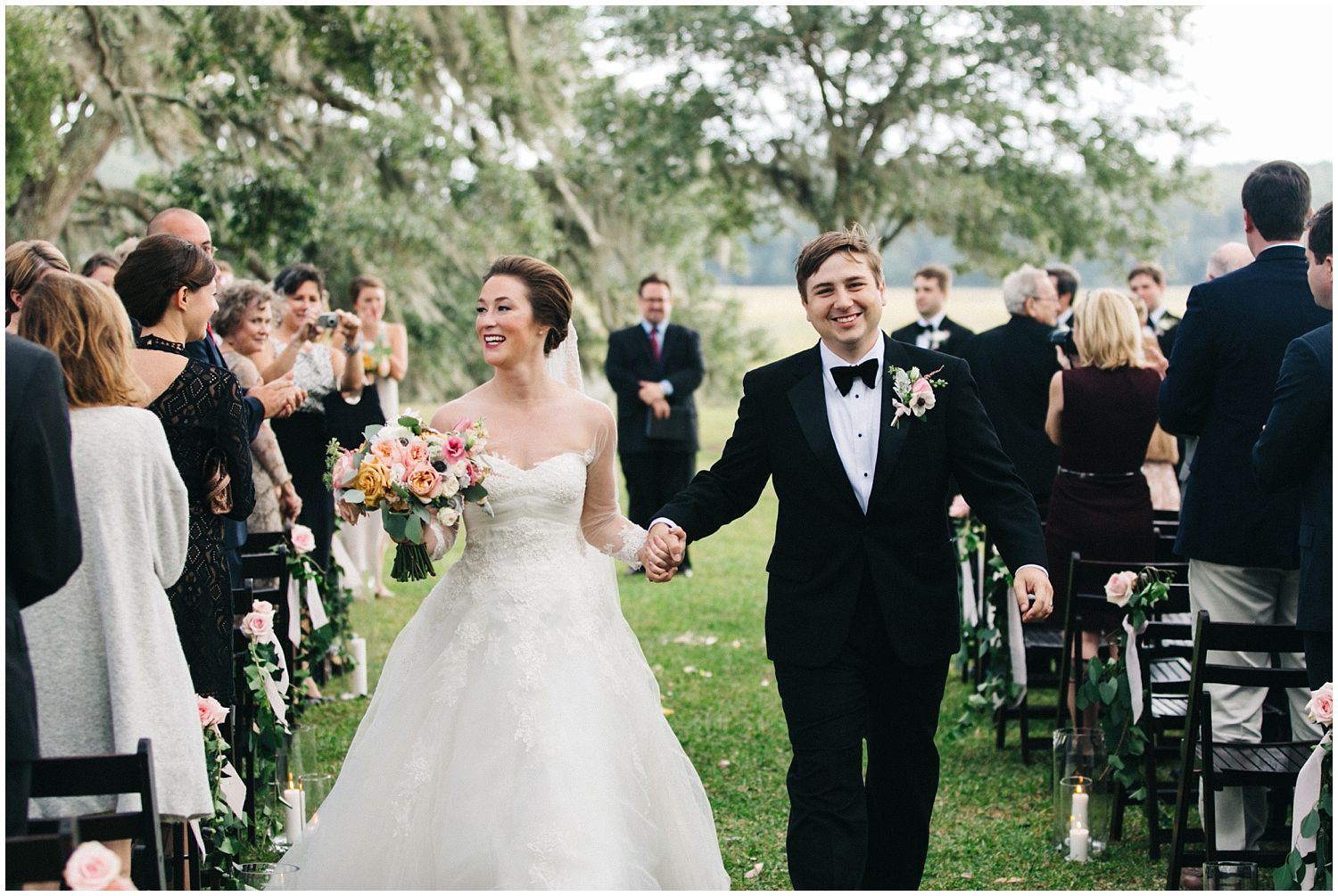 wedding ceremony at cypress trees plantation