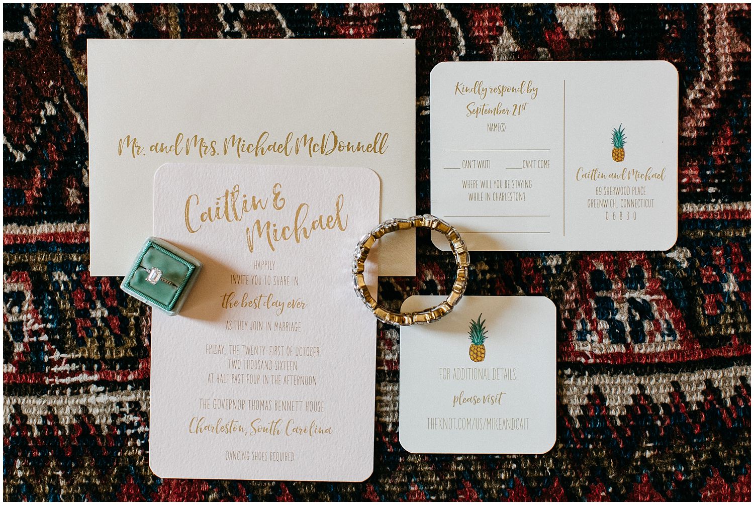 modern southern wedding invitation