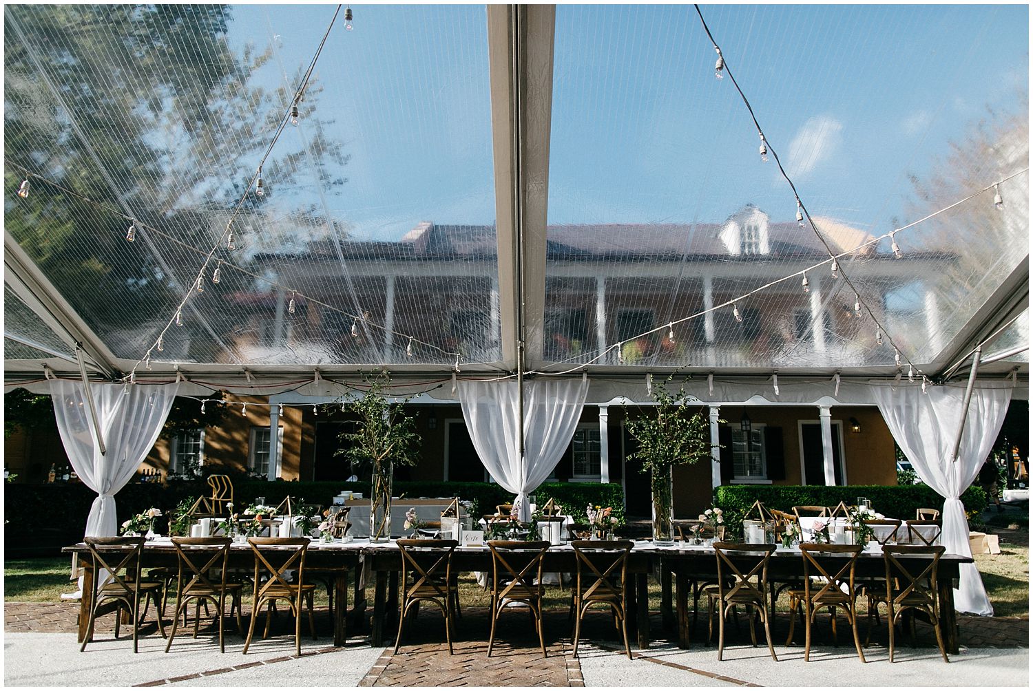 clear top tent for wedding