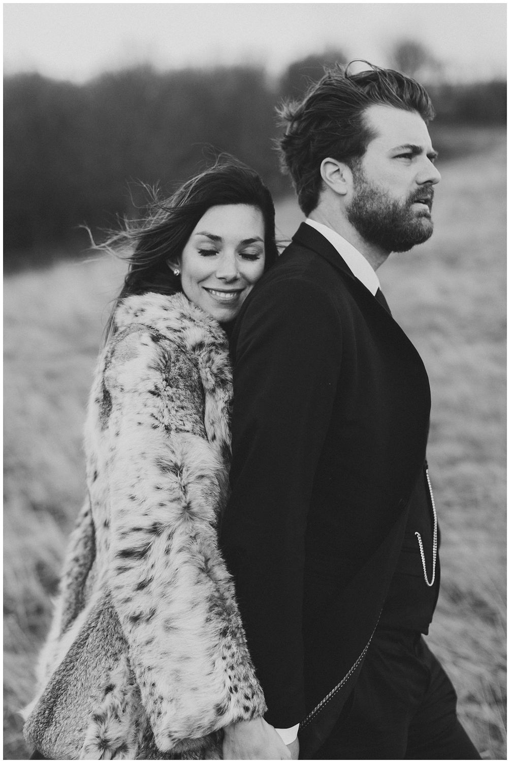 Moody mountain engagement session