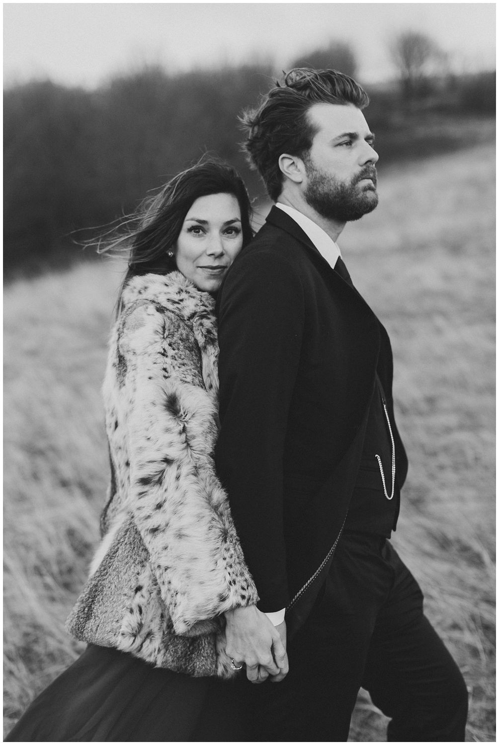 Moody mountain engagement session