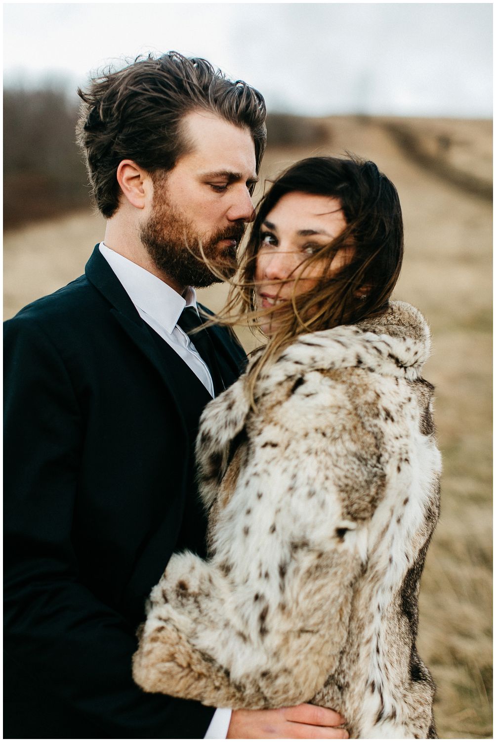 Moody mountain engagement session