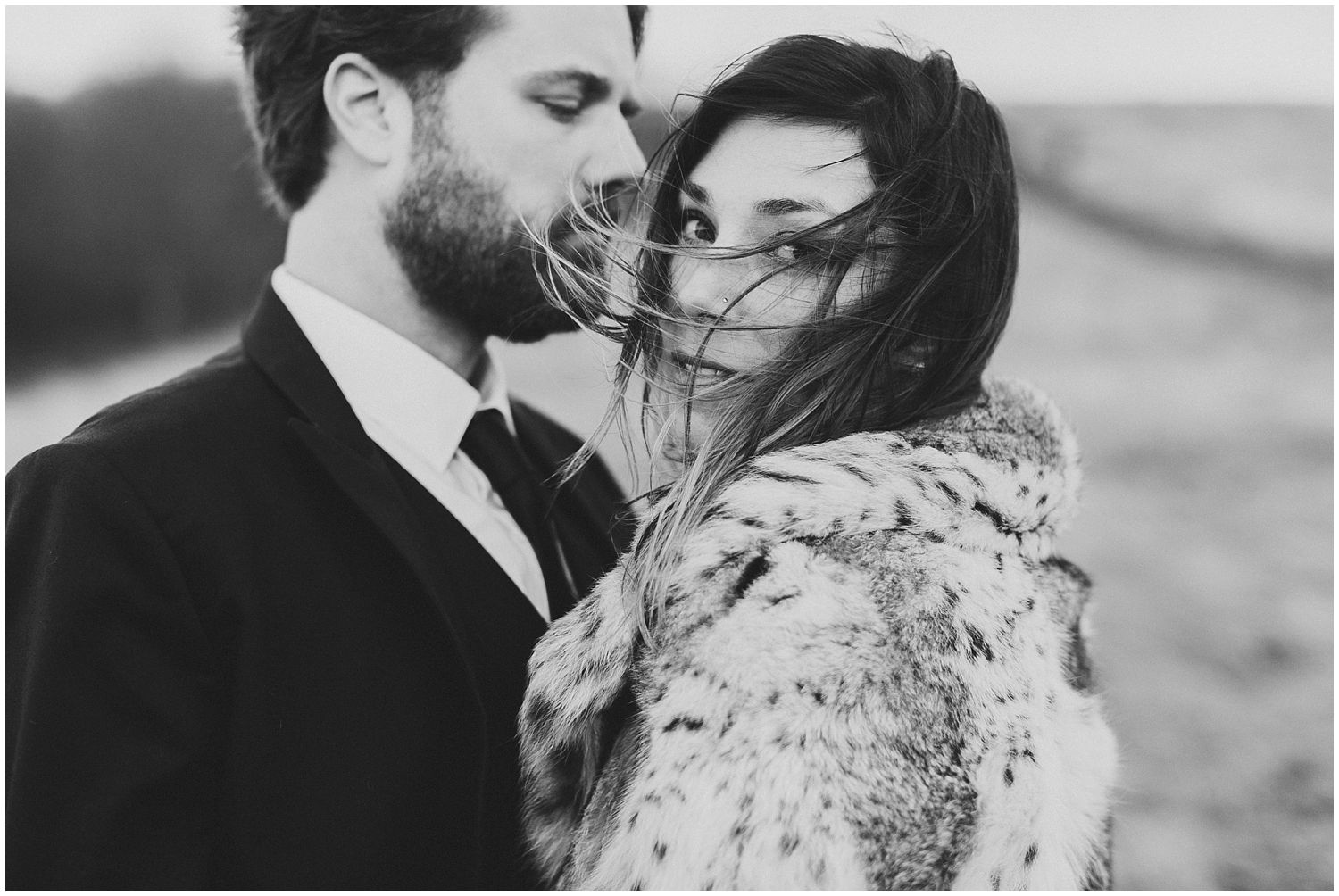 Moody mountain engagement session