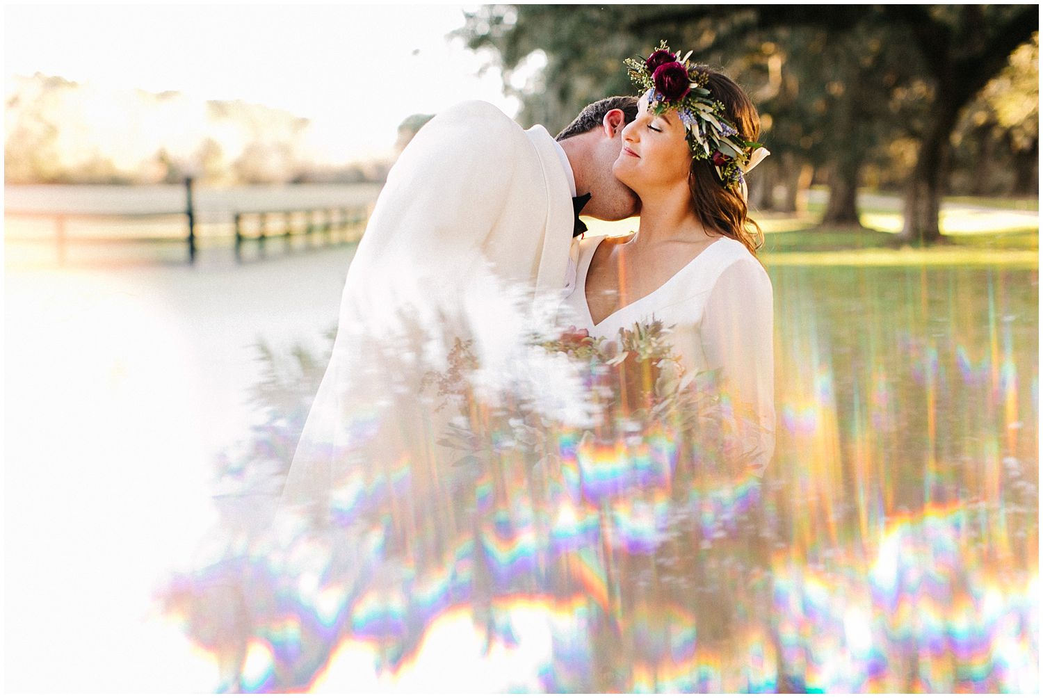 boone hall plantation bride and groom portraits