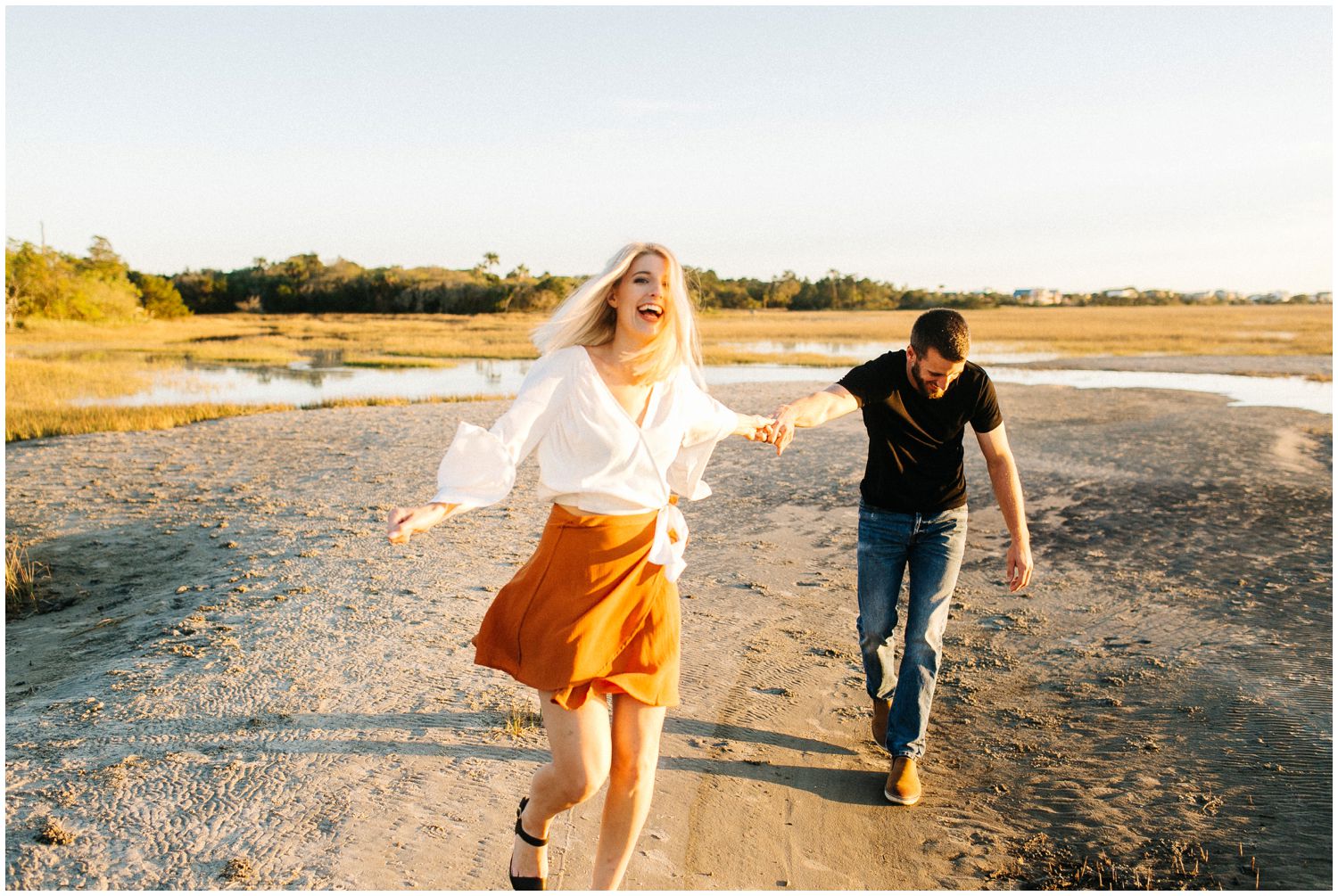 playful engagement session