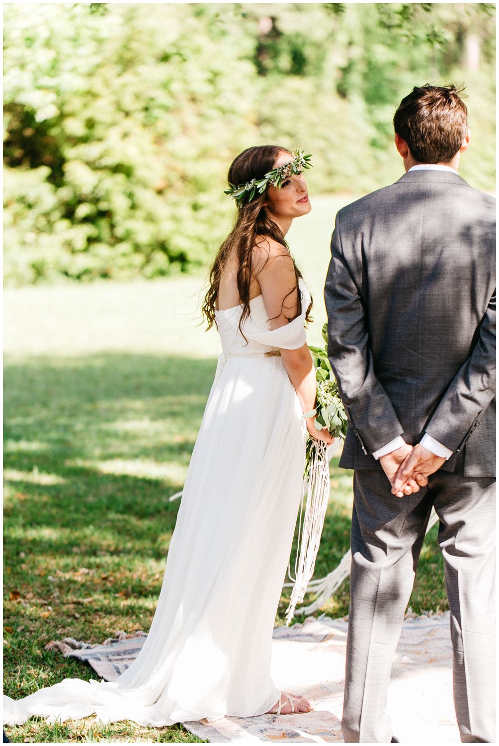 wedding ceremony at boals farms