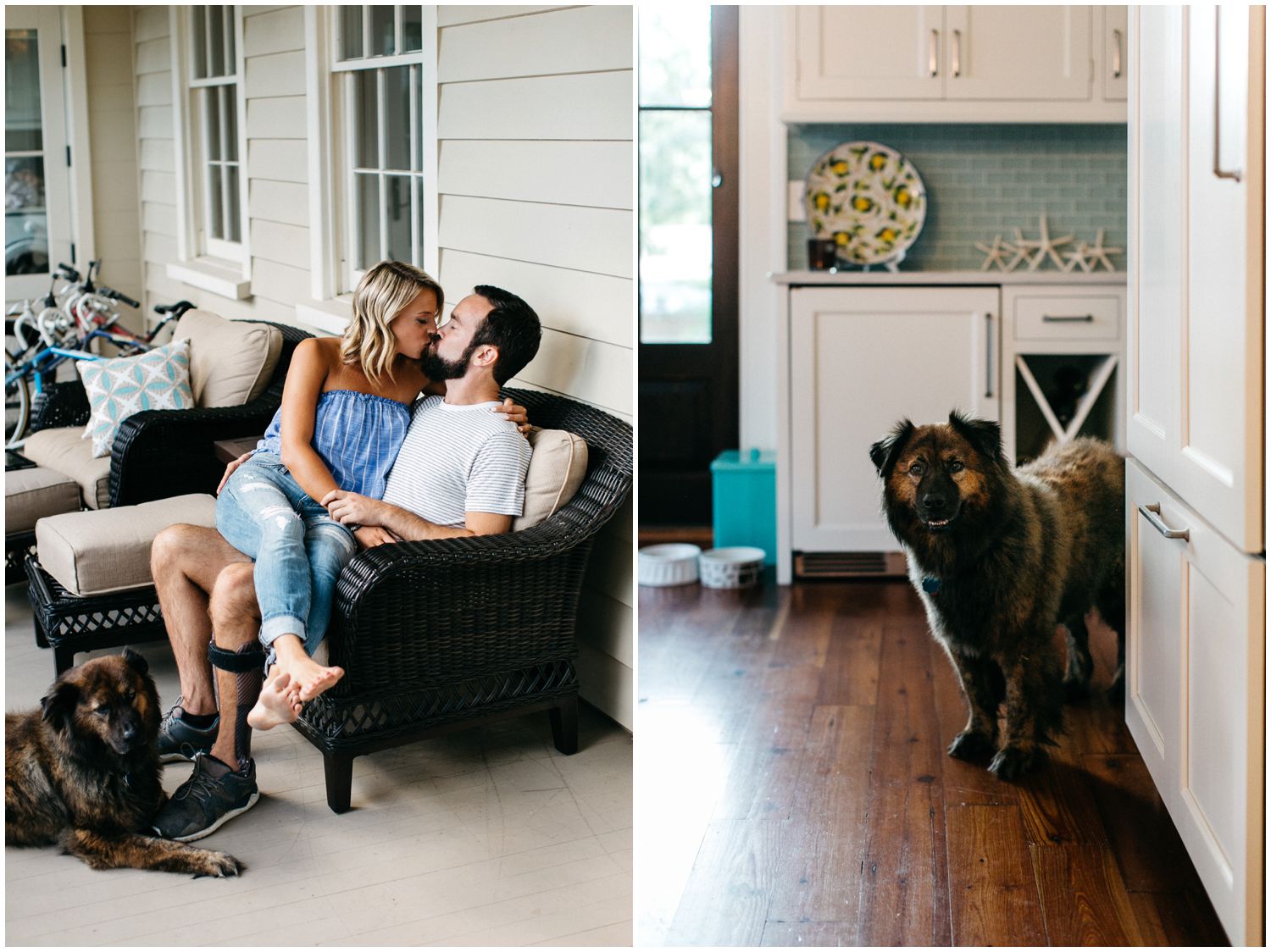 Dog at engagement session