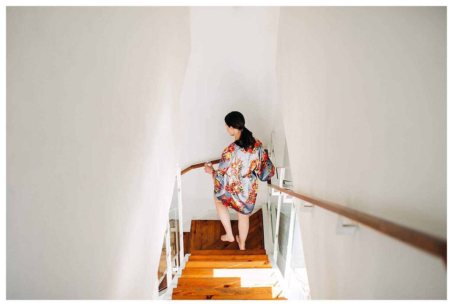 matching bridesmaid floral getting ready robes