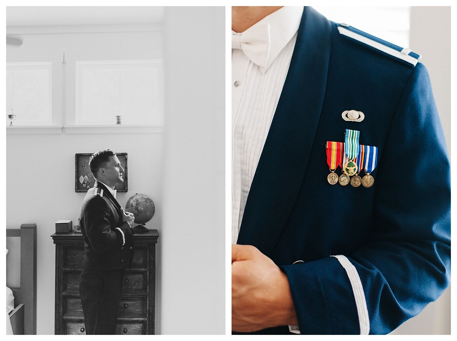 groom in air force uniform