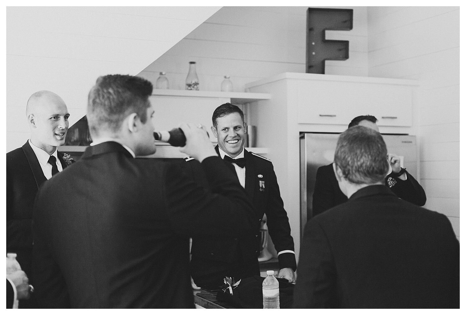 groomsmen in air force uniform