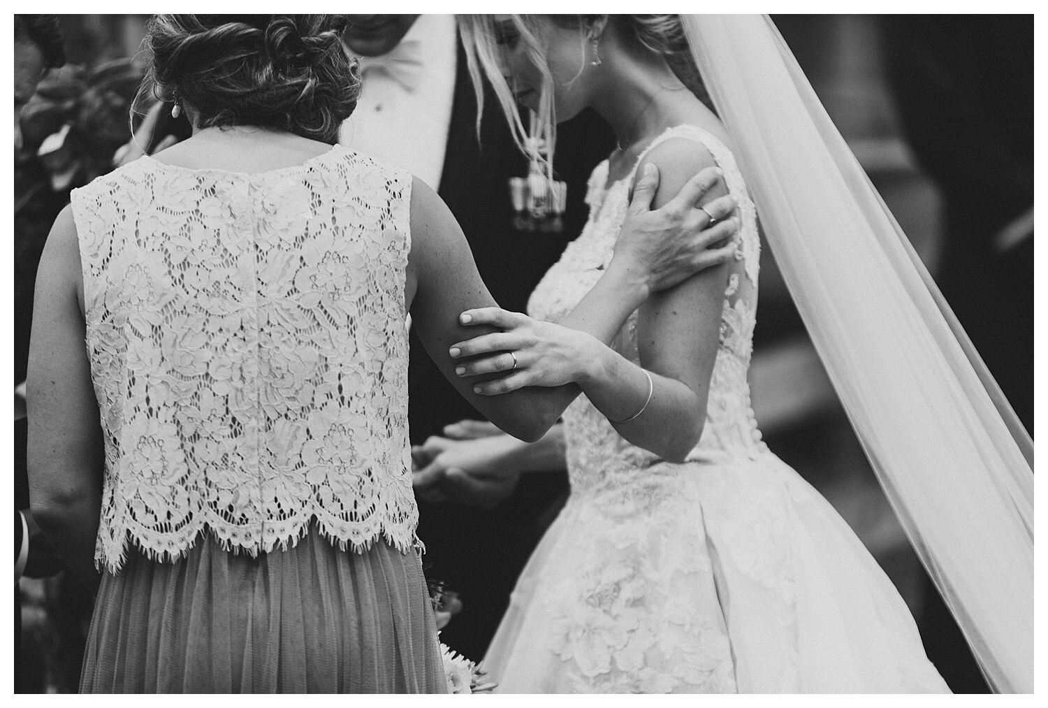 praying during wedding ceremony