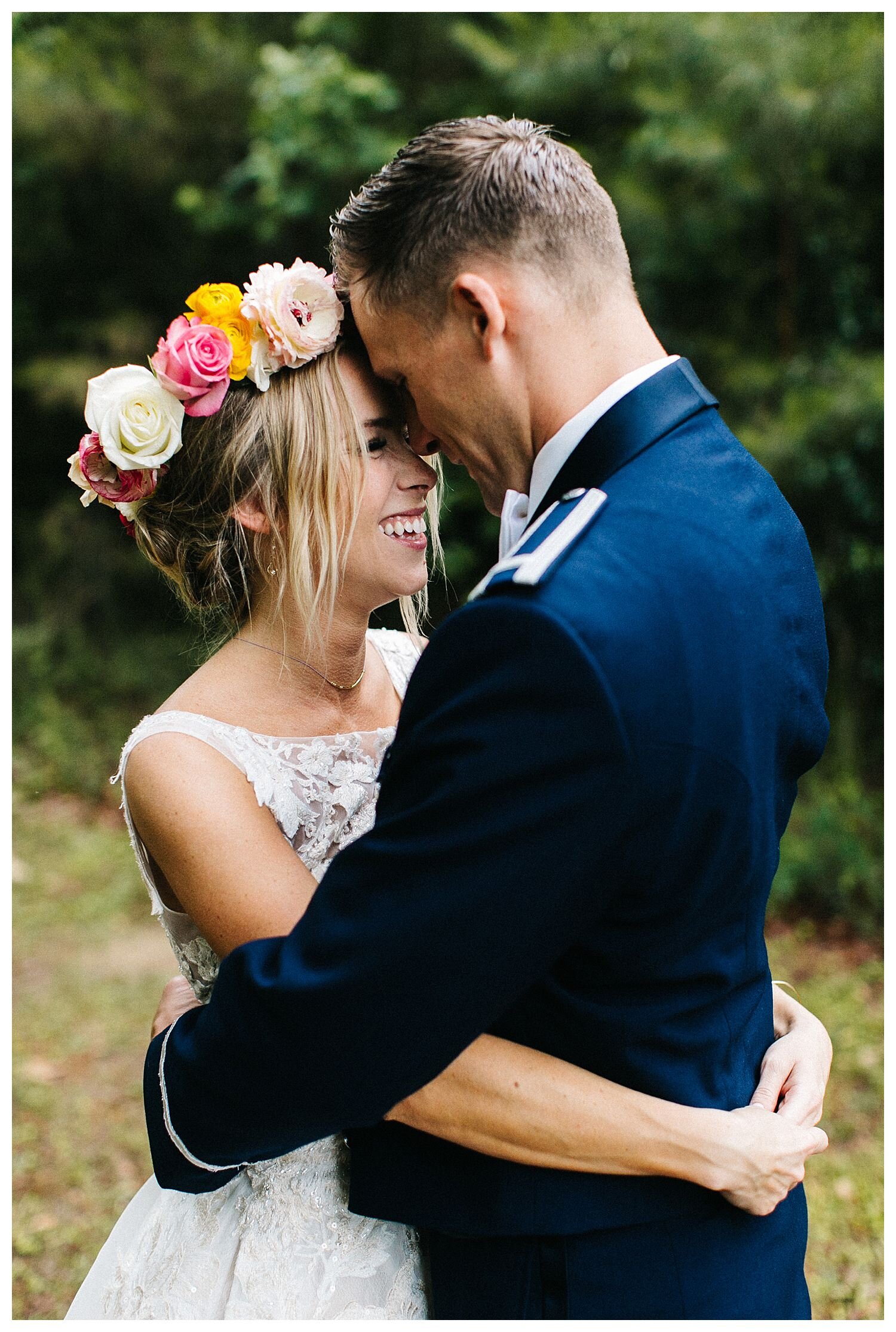 boho bride with flower crown