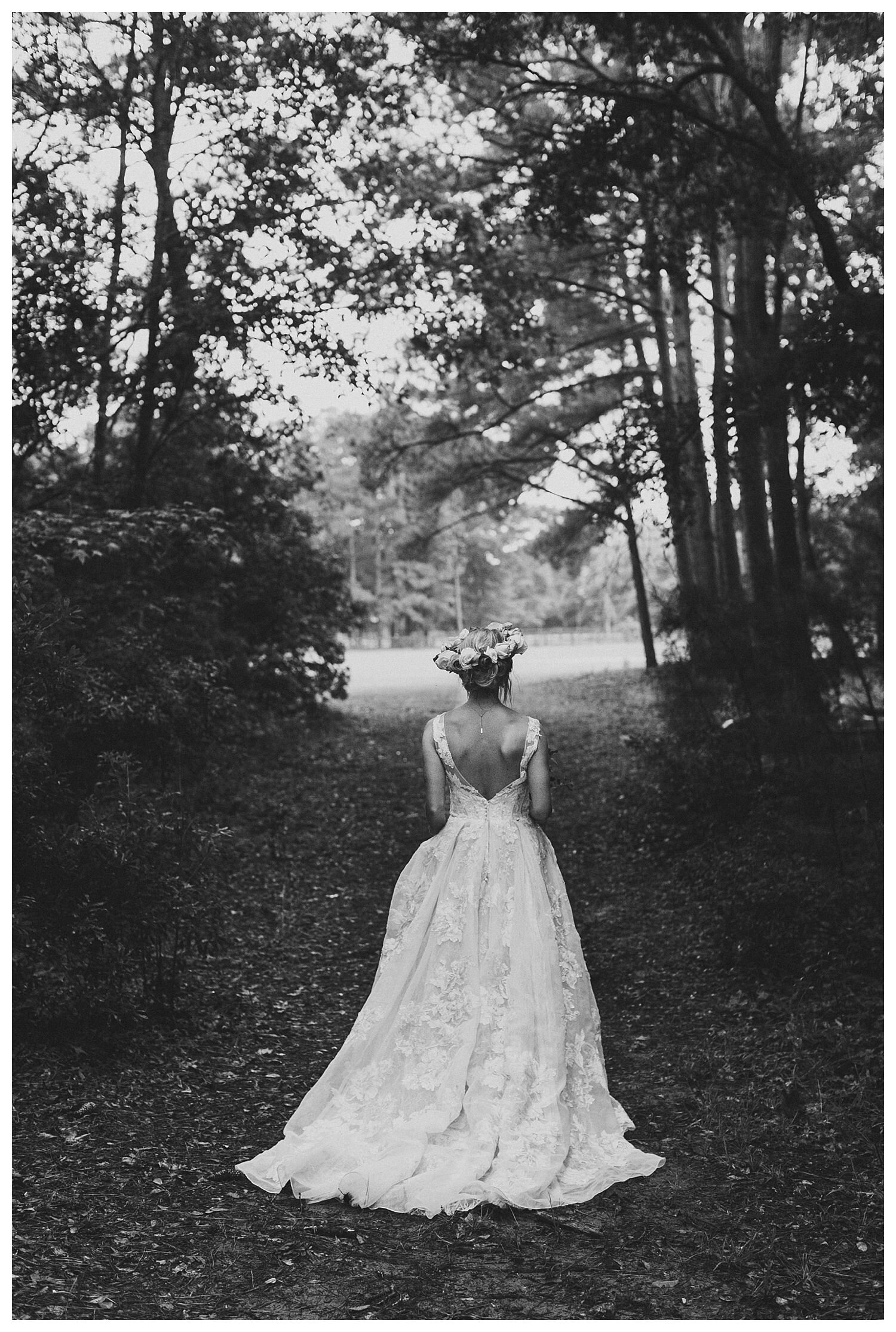 boho bride with flower crown