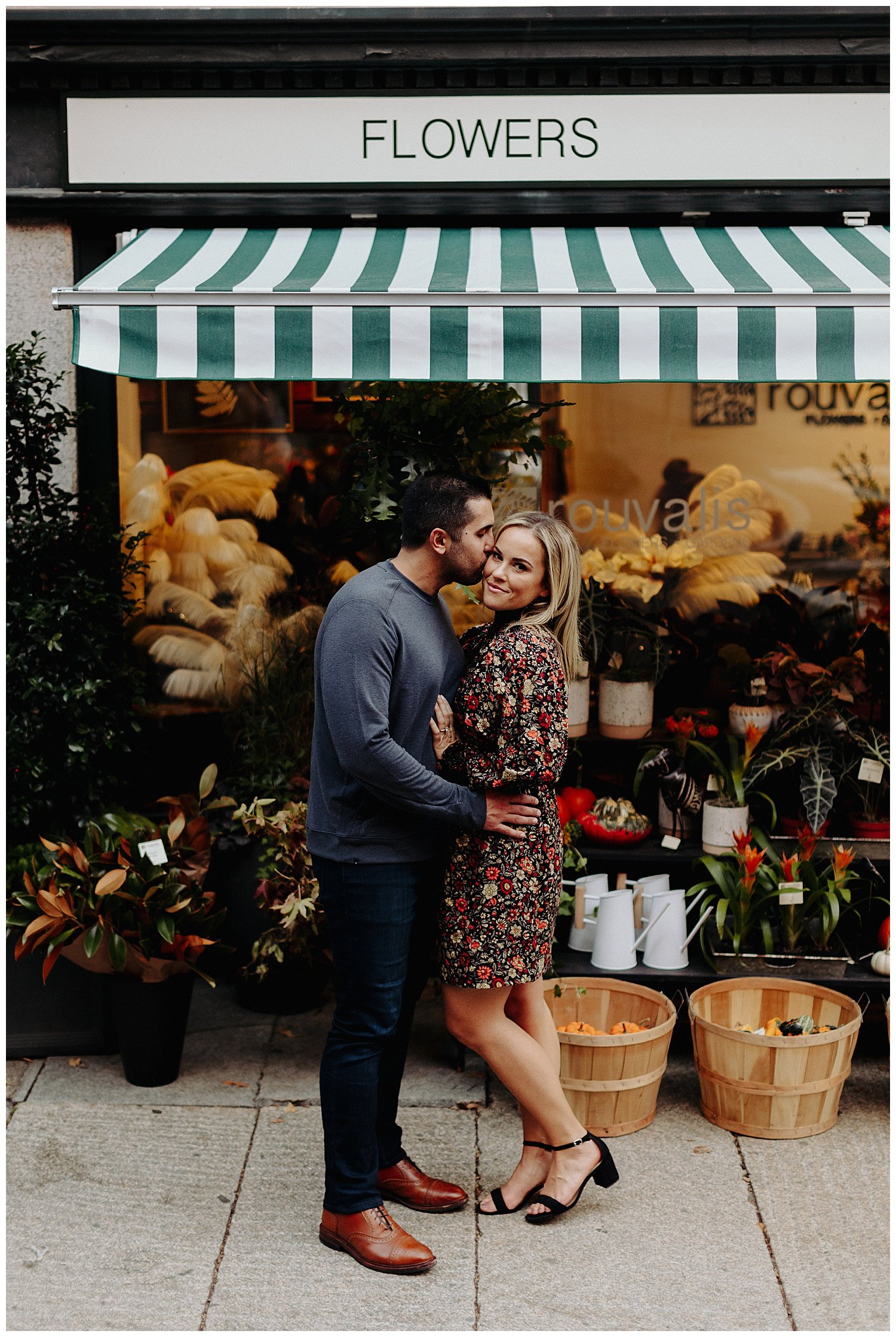 Fall engagement session in Beacon Hill