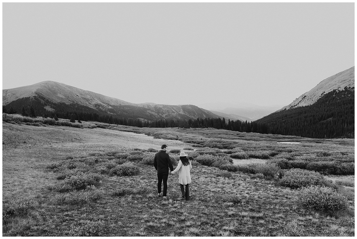 Fun mountain engagement session in Colorado