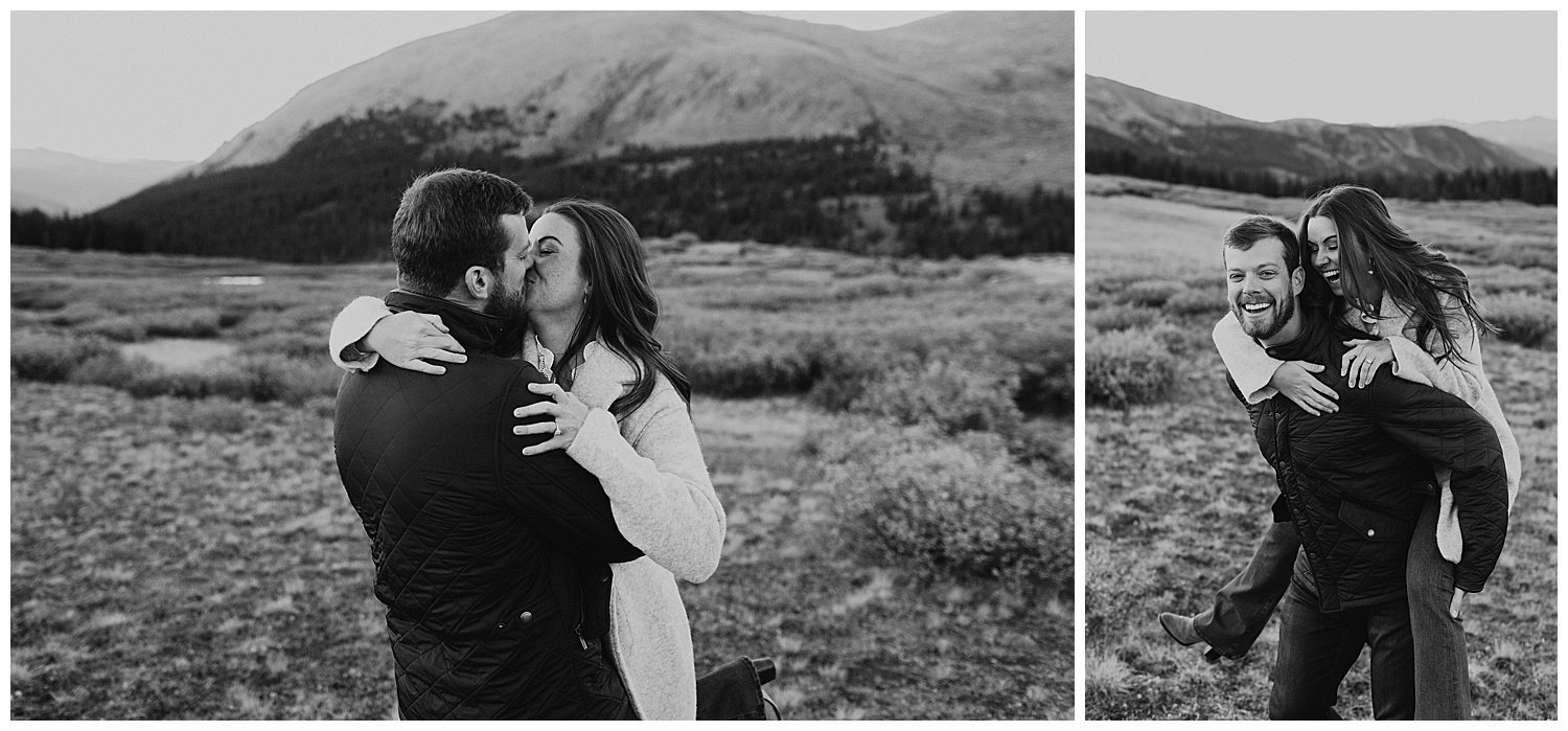Candid engagement pictures in colorado