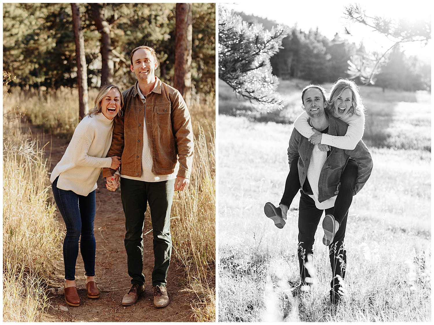 Colorado Fall engagement session in the mountains candid