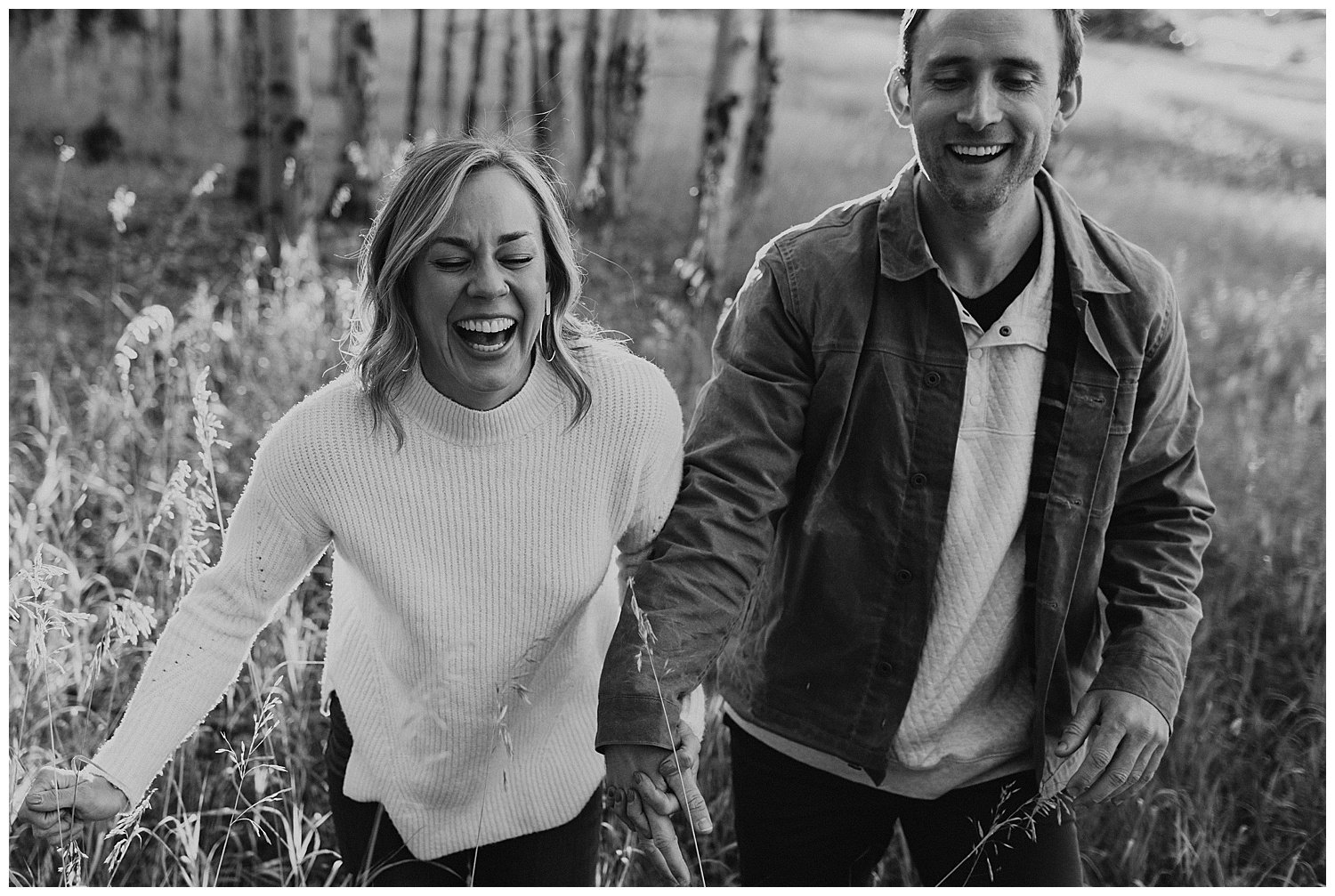 engagement session during golden hour in colorado