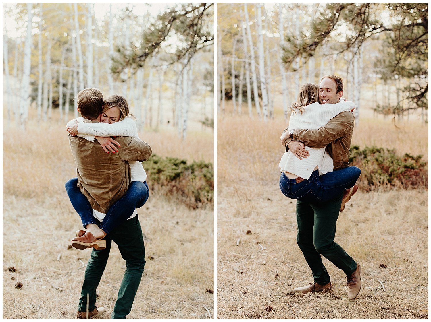 surprise proposal in colorado mountains