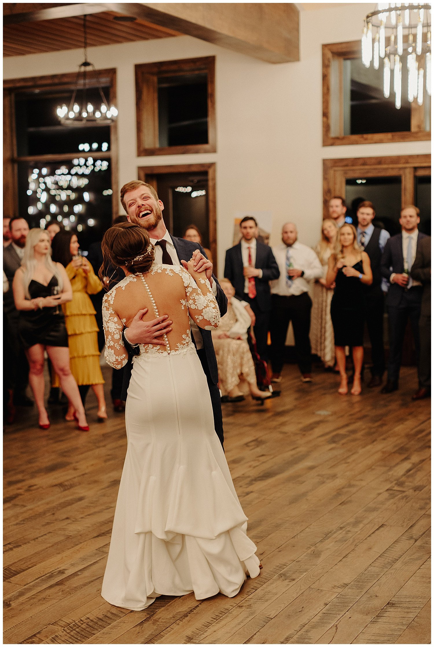 candid first dance at wedding