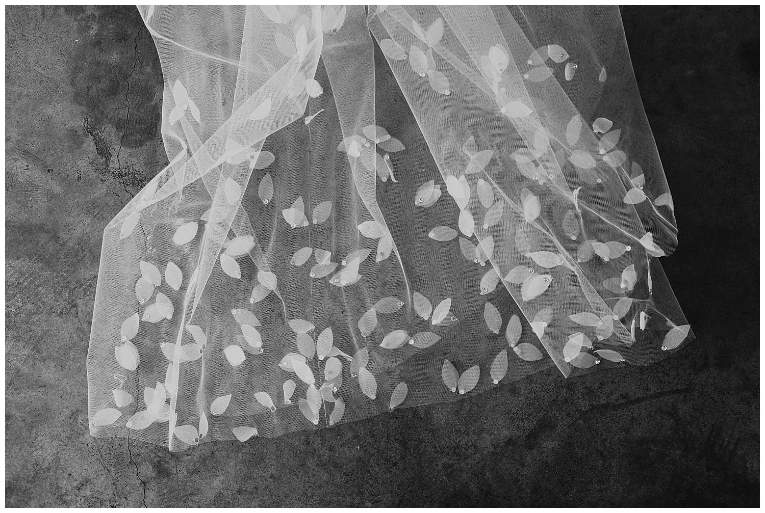 delicate wedding veil