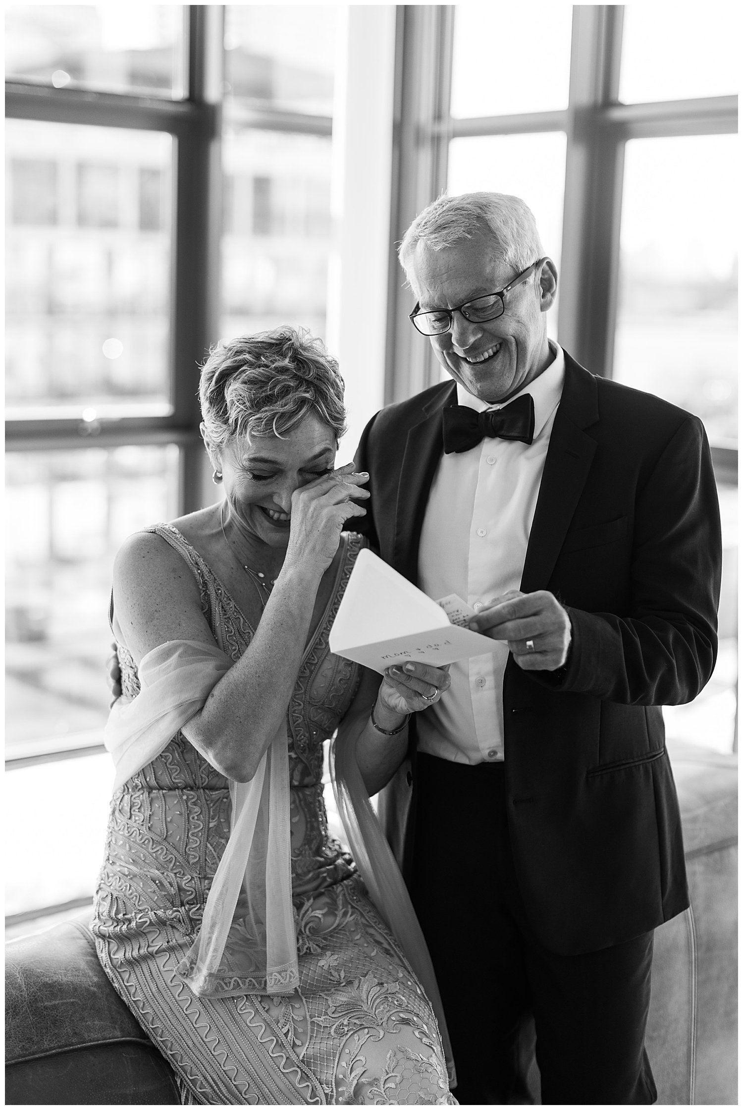 emotional parents at wedding