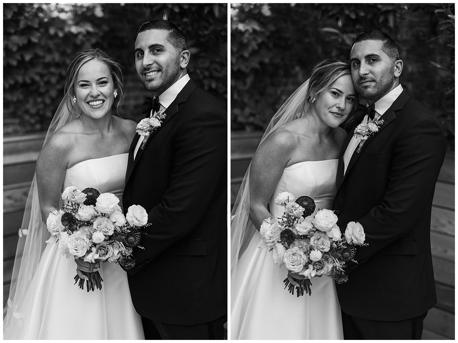 modern black and white nyc wedding