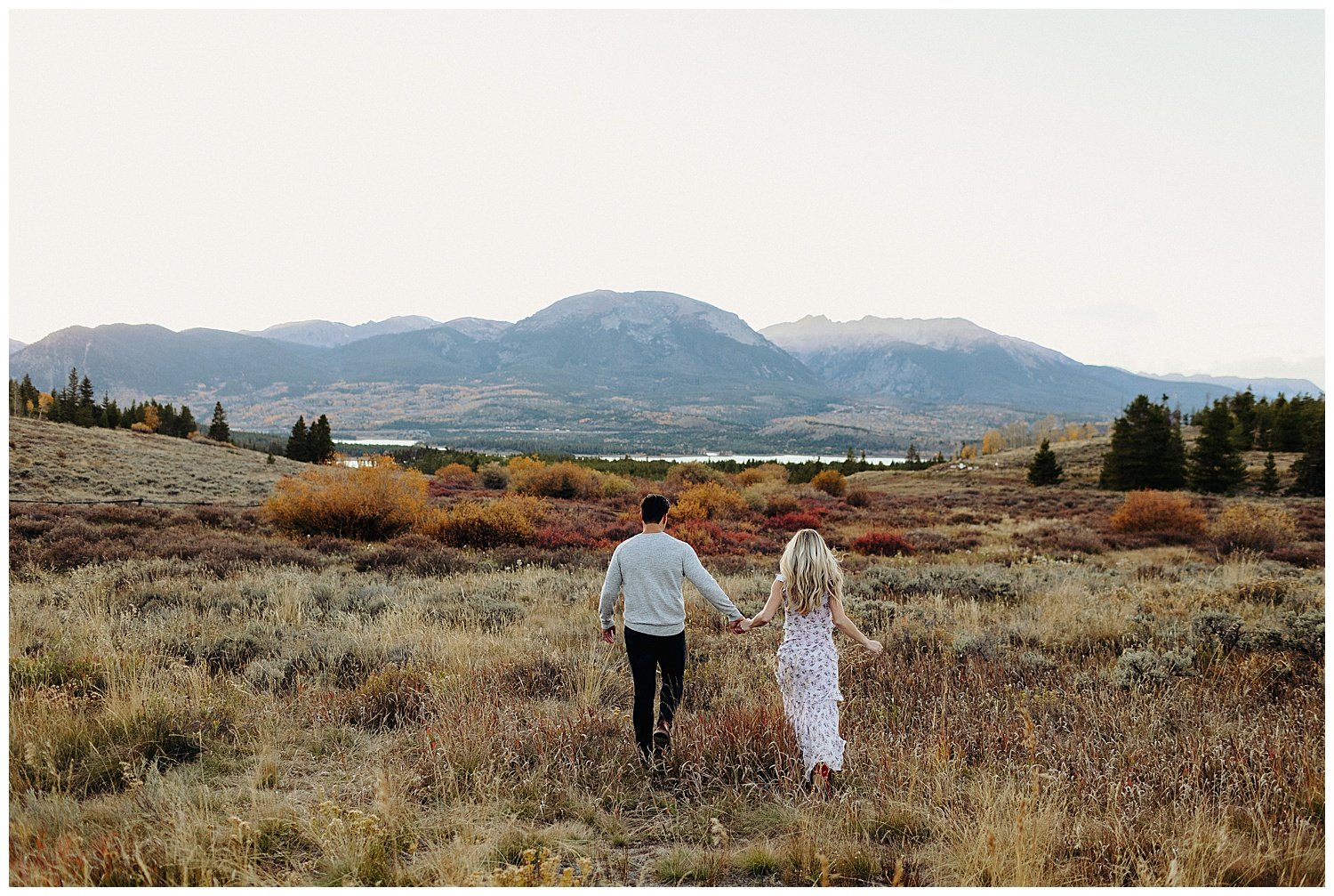 engagement session in colorado mountains