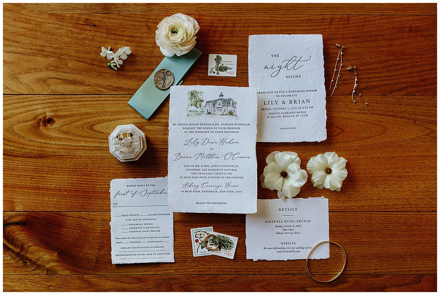 debossed wedding invitation suite delicate paper