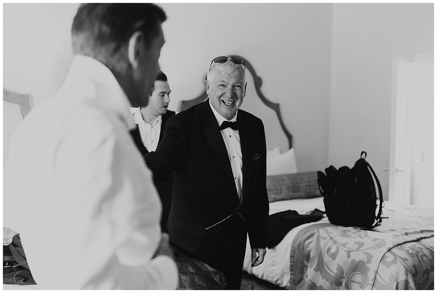 father of the groom getting ready