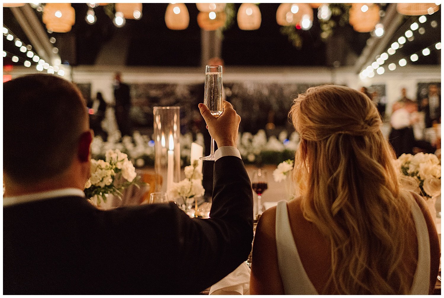 champagne toast during wedding toasts