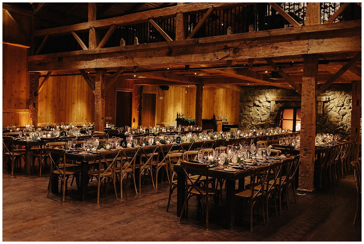 Winter Wedding Reception in Colorado Mountains